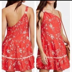NWOT Free People One Shoulder  Mini Dress S